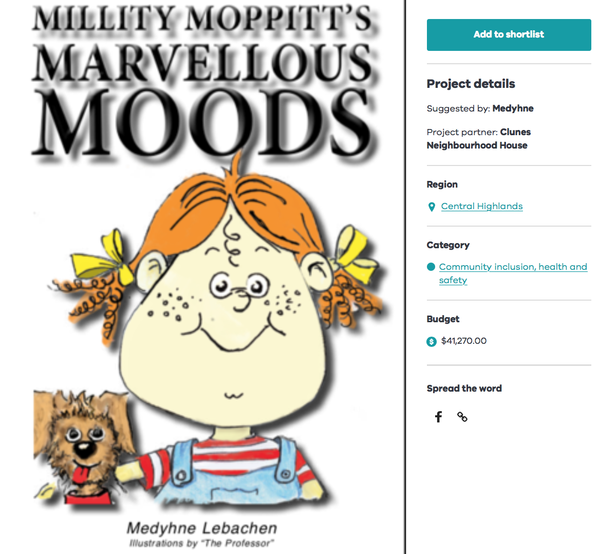 PLEASE VOTE FOR MY KIDS WELLNESS PROJECT JUST SHORTLISTED