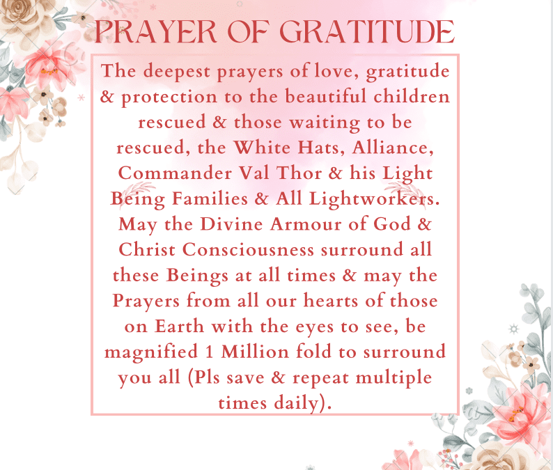 PRAYER OF GRATITUDE