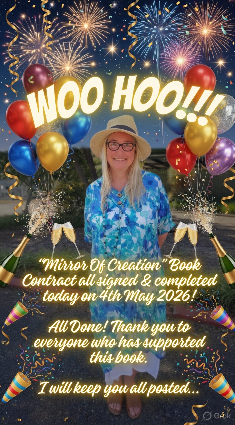 “MIRROR OF CREATION” BOOK CONTRACT SIGNED!
